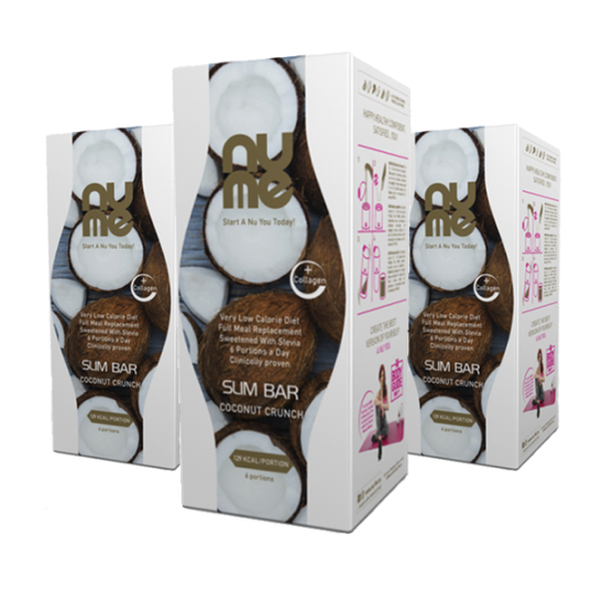 nuMe Slim Bar Coconut Crunch MEGA TRIO PACK (3 x 6 Meals)