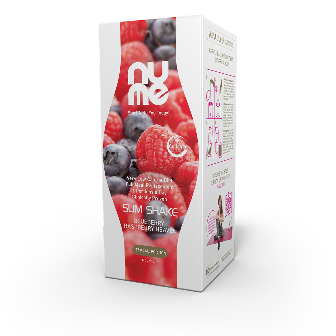 nuMe Slim Shake with Collagen Blueberry Raspberry Heaven SLIM SHAKES