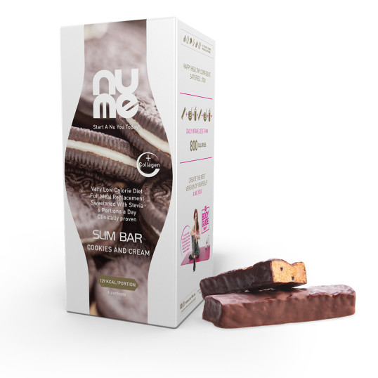 nuMe Slim Bar s kolagenom Kremasti Keks (6 porcij)
