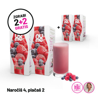 nuMe Slim Shake s kolagenom Rajska Borovnica Malina 2+2 GRATIS (4 x 6 obrokov)